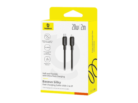 Baseus Silky Series Type-C to Lightning 2 Meter 20W Fast Charging Cable - P10377700113-01 (3)