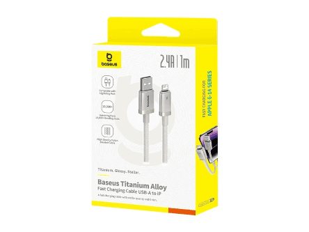 Baseus Titanium Alloy 1 Meter USB to Lightning 2.4A Fast Charging Cable - P10378102G21-01 (5)