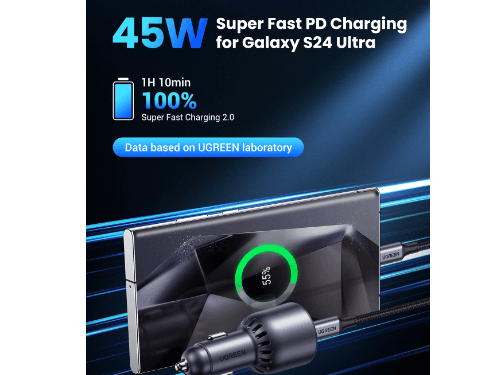UGREEN 63W Type-C USB Fast Car Charger – EC701 - 35023 (5)