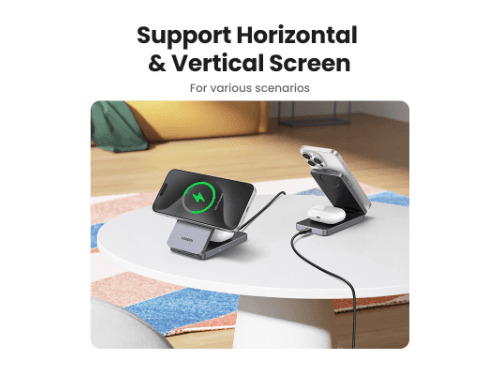 UGREEN 2-in-1 Magnetic Wireless Charger – W706 - 45023 (4)