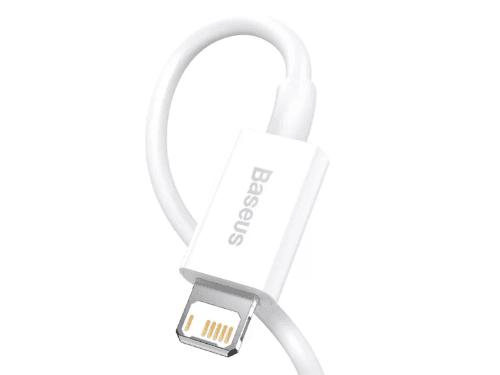 Baseus Superior Series 0.25 Meter Fast Charging Data Cable USB to Lightning 2.4A – White - CALYS-02 (2)