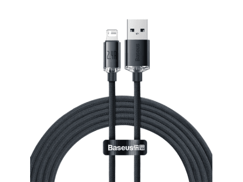 Baseus Crystal Shine Series 2Meter 2.4A USB to iPhone Fast Charging Data Cable -  CAJY000101