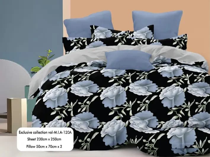 Mia Cotton King Size Bedsheet With 2 Pillow Covers (90 x 100) / MIA 120