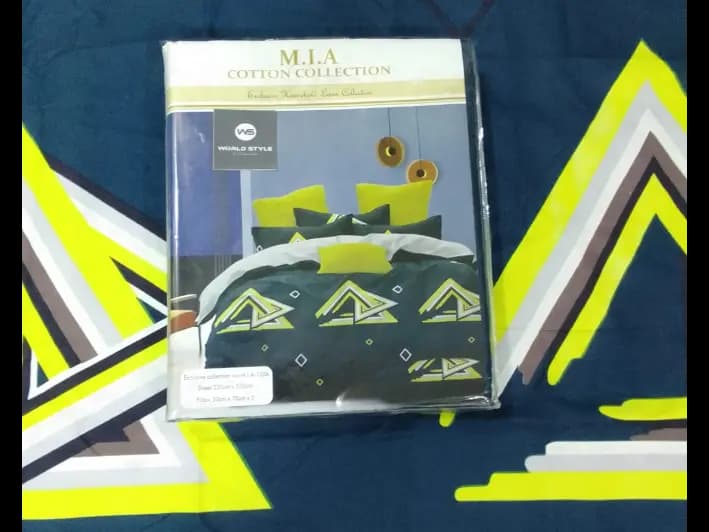 Mia Cotton King Size Bedsheet With 2 Pillow Covers (90 x 100) / MIA 120 (3)