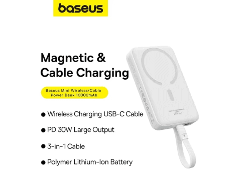 Baseus Magnetic Mini 10000mAh 30W Wireless Power Bank Type-C Edition - P1002210B223-00 (4)
