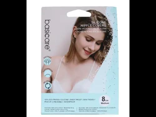 BASICARE SILICONE NIPPLE COVER - 8CM (2)
