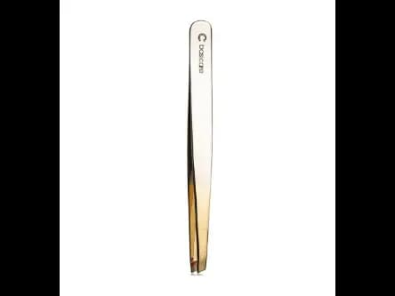 Tweezer- Stainless Steel Gold Slant Tip