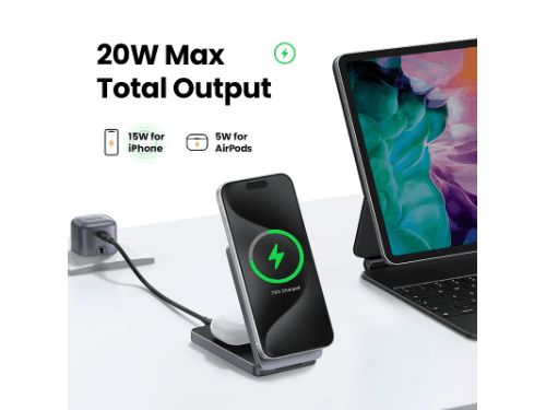 UGREEN 2-in-1 Magnetic Wireless Charger – W706 - 45023 (7)