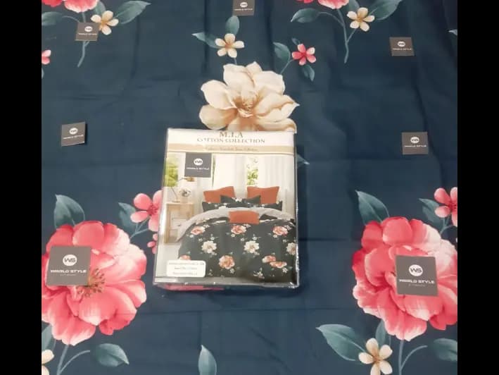 Mia Cotton King Size Bedsheet With 2 Pillow Covers (90 x 100) / MIA 120 (4)