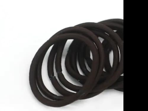 BASICARE BROWN LONG LASTING SNAG FREE ROUND ELASTIC - PACK OF 24