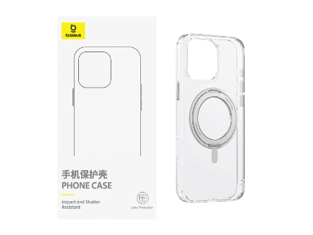 Baseus iPhone 16 Pro SkyRing Series 360 Magnetic Phone Case with Stand – Clear - P6016100A201-02 (2)