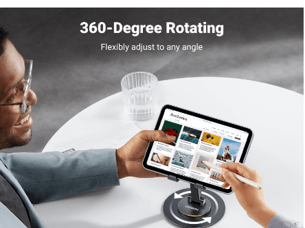 UGREEN 360 Rotating And Folding Phone Stand – LP805 - 35152 (4)