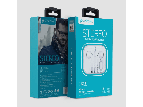 Genuine Celebrat G17 Lightning Stereo Wired + Wireless Handfree earphone Headset For iphon