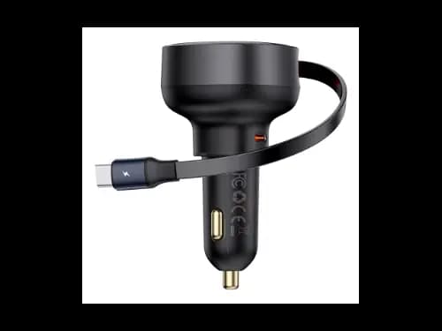 Baseus 60W Enjoyment Pro Car Charger C+Retractable Type-C Cable - C00057802111-01