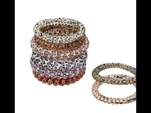 BASICARE SPIRAL HAIR TIES PACK OF 8