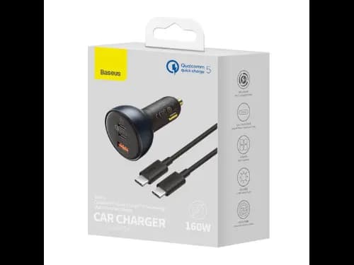 Baseus 160W Qualcomm? Quick Charge? 5 Technology Car Charger 2C U- 6M - TZCCZM-0G (4)
