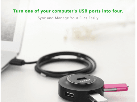 UGREEN USB to USB 2.0 4 Ports 1 Meter HUB | CR106 - 20277 (2)