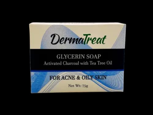 DermaTreat Glycerin Soap ~ Activated Charcoal with Tea Tree Oil