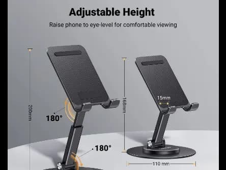 UGREEN 360 Rotating And Folding Phone Stand – LP805 - 35152 (5)