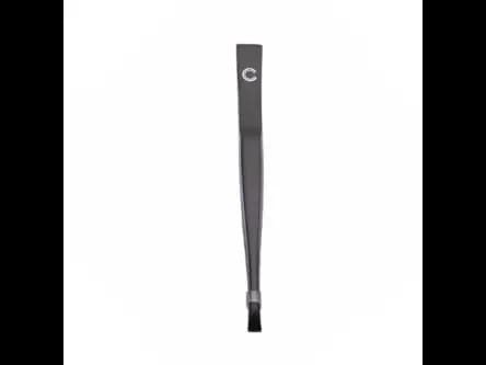 Tweezer - Stainless Steel Matt Black Flat Tips
