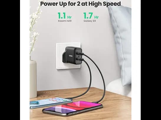 Ugreen Dual USB-A QC 3.0 36W Charger Fast Charger UK (Black) – 70164 (3)