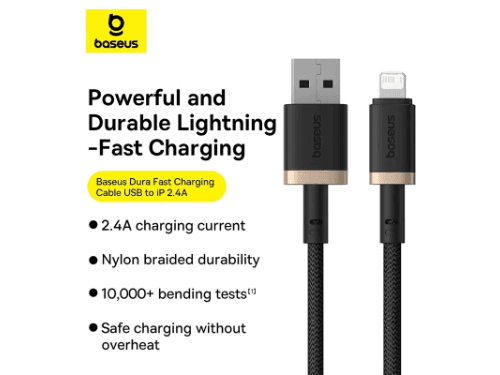 Baseus Dura Series 2 Meter 2.4A USB to Lightning Fast Charging Cable - P10377801U01-02 (5)