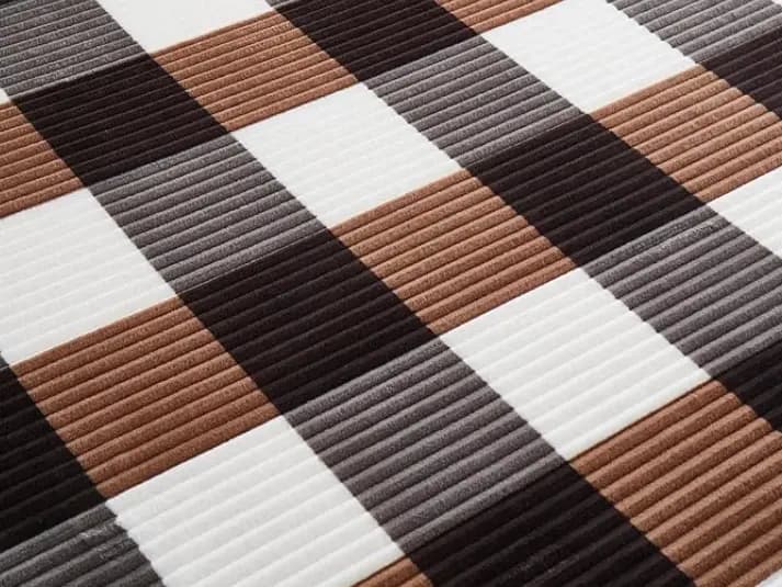 Rib Blanket with Printed Blanket Checks / Warm Blanket - WS B - 205 (2)