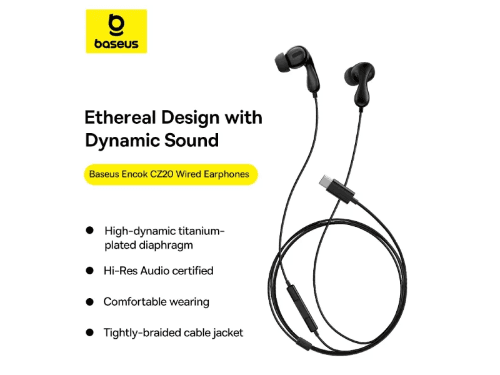 Baseus Encok CZ20 Wired Earphones – Cluster Black - A00171400113-00 - 6 Months Warranty (6)