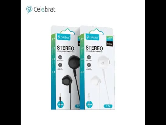 Celebrat G34 3.5mm Wired Handfree Earphone Headset - 6 months warranty (3)