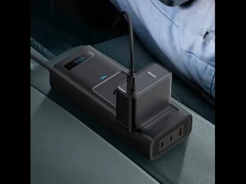 Baseus Power Inverter Pro 150W Car Current Converter – Black- 6 Months Warranty (4)