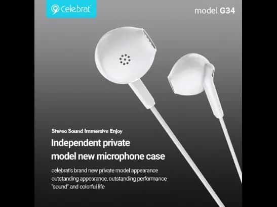 Celebrat G34 3.5mm Wired Handfree Earphone Headset - 6 months warranty (6)