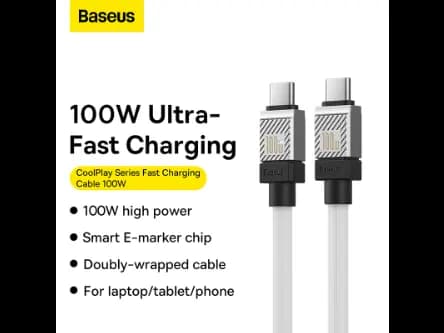 Baseus Type-C to Type-C 100W 2m CoolPlay Series Fast Charging Cable – (5)