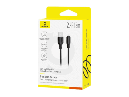 Baseus Silky Series 2 Meter USB to Lightning 2.4A Fast Charging Cable - P10377702113-01 (4)