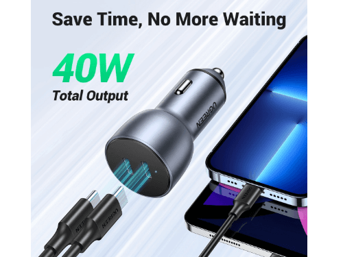 UGREEN 50W Dual Type-C Port PD Fast Car Charger – CD213 - 70594 (7)
