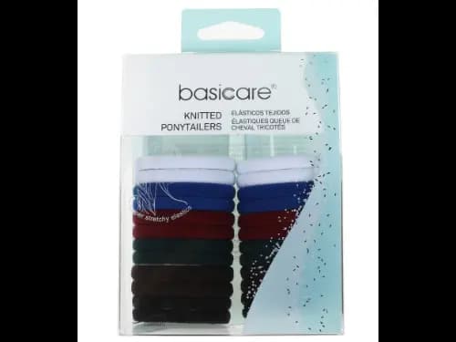 BASICARE KNITTED PONYTAILERS DARK COLOUR -PACK OF 24 (2)
