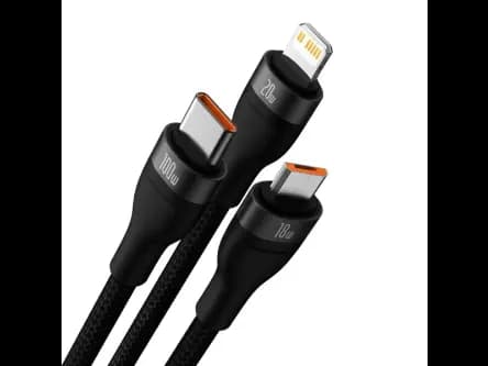 Baseus Flash Series ? 1.2 Meter USB & Type-c to M L C 100W – Charging Cable -CASS030101 (2)