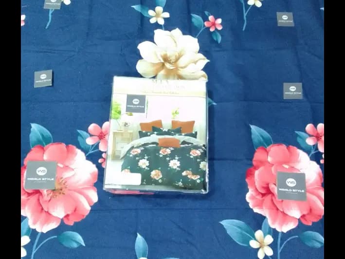 Mia Cotton King Size Bedsheet With 2 Pillow Covers (90 x 100) / MIA 120 (3)