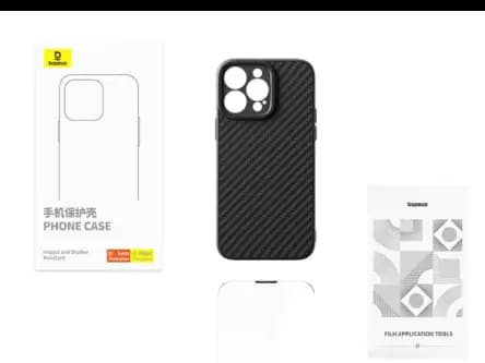 Baseus Iphone 15 Pro Synthetic Fiber Series Magnetic Phone Case With tempered-glass - P60163500111-02 (3)