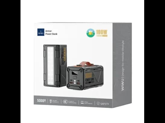 Wiwu WI-P029 100W 50000mAh Armor Powerbank Black with 1 Year Warranty (4)