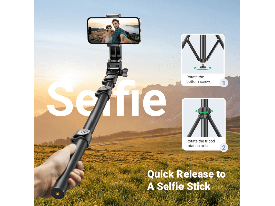 UGREEN 1.7 Meter Floor Tripod And Selfie Stick with Bluetooth Remote – LP680 - 15609 with 1 Year Warranty (4)