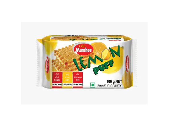 Munchee Biscuit Lemon Puff 100G