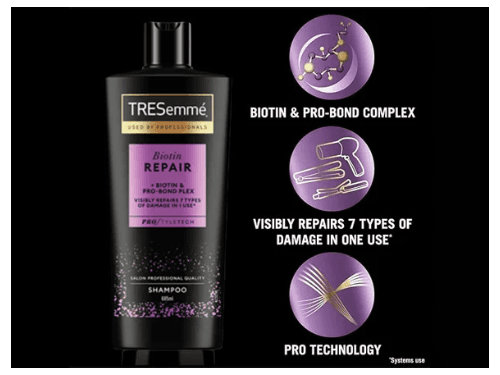 TRESemme Biotin Repair Shampoo with Biotin & Pro-Bond Plex 400ml - POLAND (2)