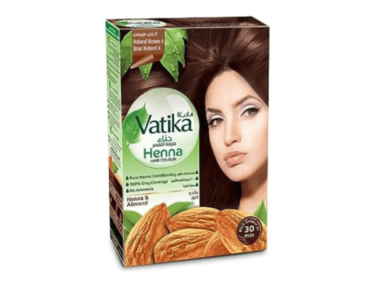Vatika Henna Hair Colour Henna & Almond No.4 Natural Brown - 10g