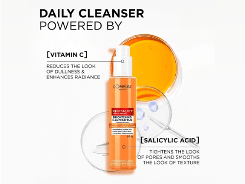 Loreal Revitalift Brightening Illuminateur Cleanser with Vitamin C Salicylic Acid 150ml - CANADA (2)