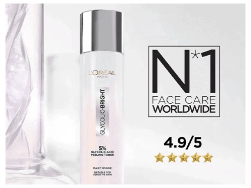 Loreal Glycolic Bright Glowing Peeling Toner 128ml - CHINA (3)