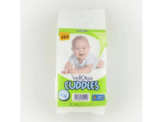 Velona Cuddles Baby Diaper Small 4Pcs