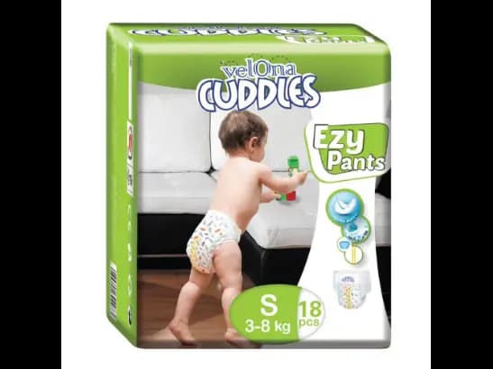 Velona Cuddles Ezy Pants diapers Size S 18 Pcs Pack
