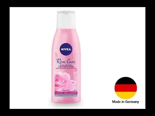 Nivea Rose Care Micellar 2 in 1 Cleanser and Toner with Organic Rose Water 200ml - GERMANY