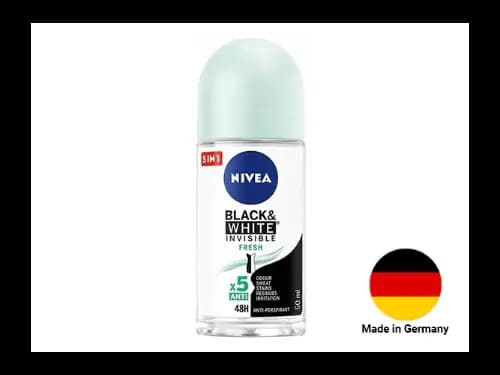 Nivea Black and White Invisible Clean Anti-Perspirant 50ml - GERMANY