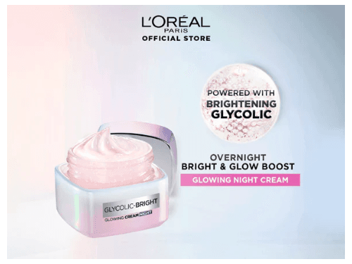 Loreal Glycolic Bright Glowing Night Cream 50ml - INDONESIA (2)